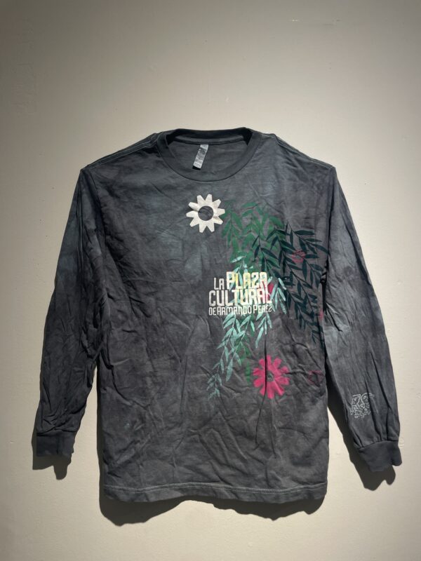 La Plaza Spring T-shirt-Long Sleeve- Tie Dye Gray - Image 2